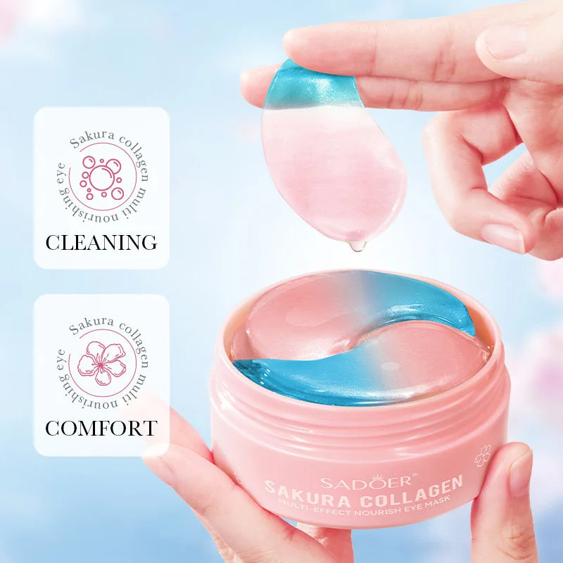60x Sakura Collagen Eye Masks – Target dark circles, puffiness & fine lines. Hydrate and firm for a refreshed look