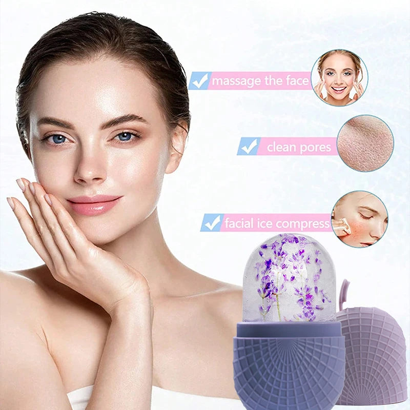 Reusable Ice Roller for Face & Eyes – Cooling, Firming, and Leak-Proof Silicone Mold