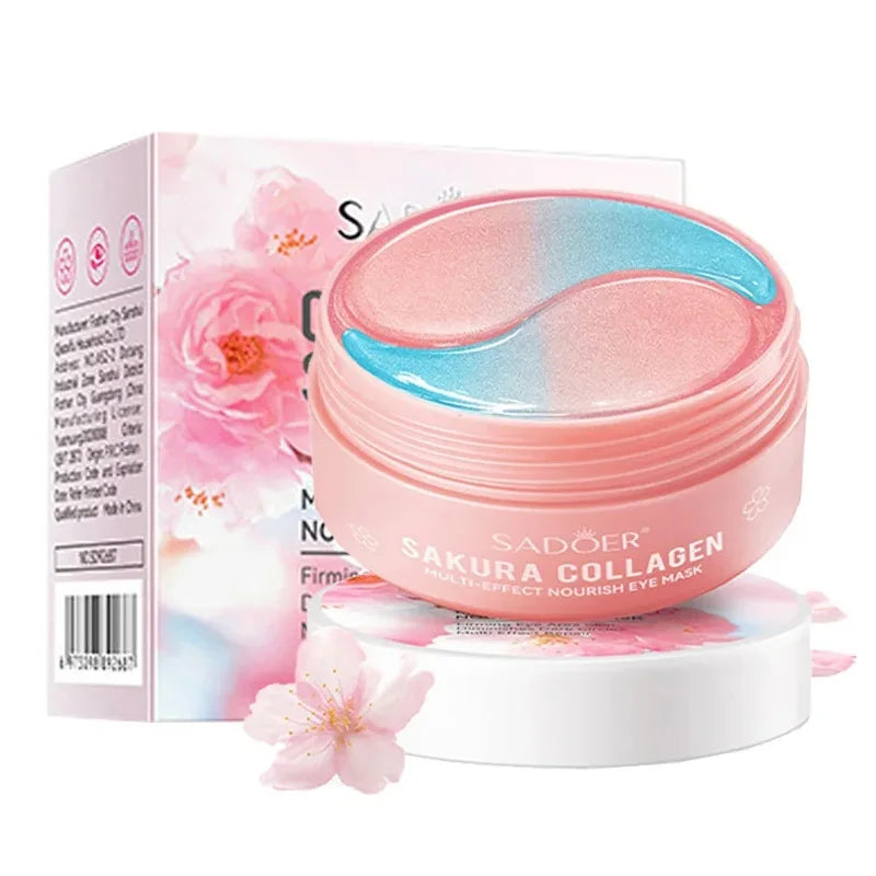 60x Sakura Collagen Eye Masks – Target dark circles, puffiness & fine lines. Hydrate and firm for a refreshed look