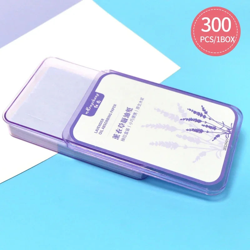 300 oil-absorbing face sheets for summer oil control and makeup touch-ups.