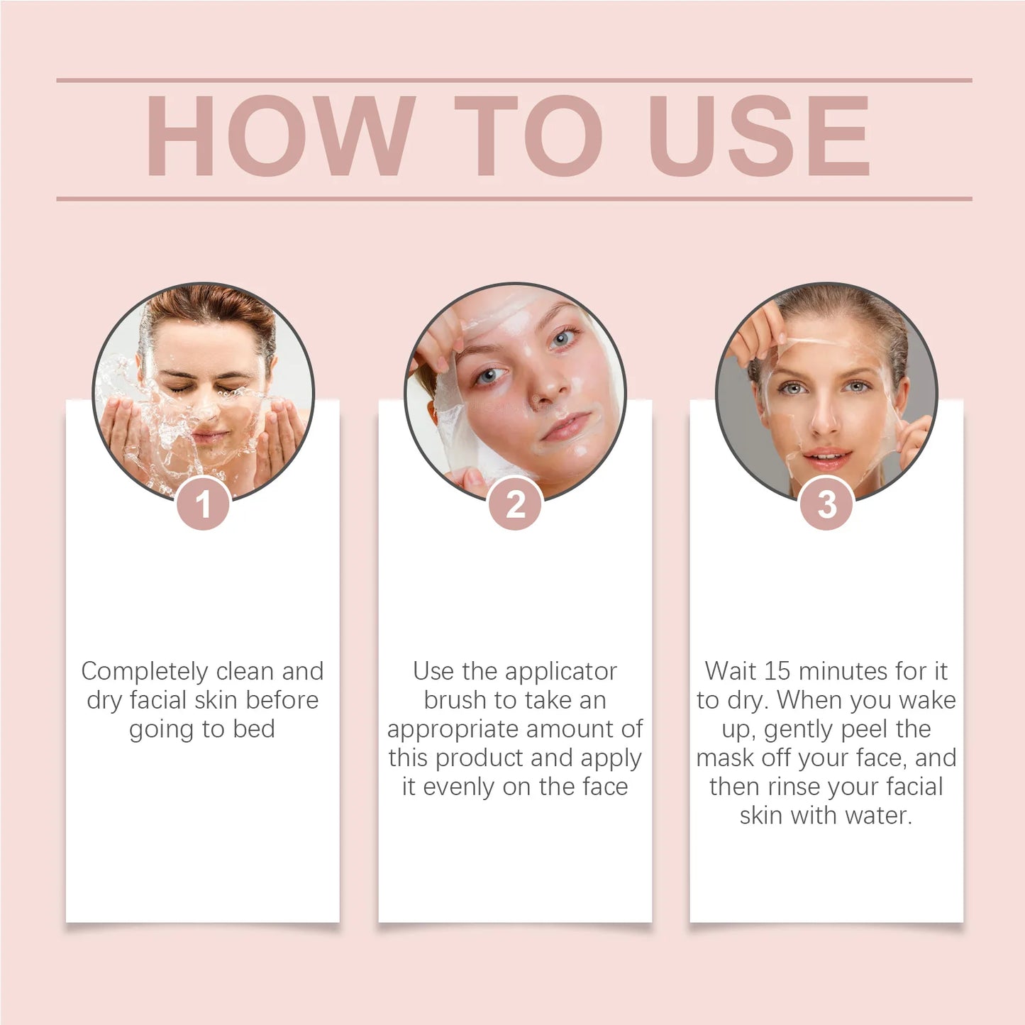 Collagen Overnight Peel-Off Mask – Deep Hydration & Night Care Skincare Set