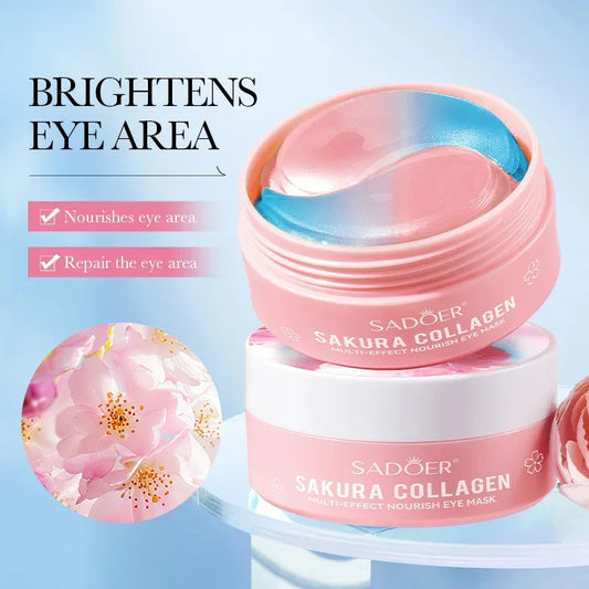 60x Sakura Collagen Eye Masks – Target dark circles, puffiness & fine lines. Hydrate and firm for a refreshed look