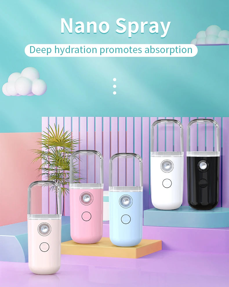 Mini Facial Humidifier – USB Rechargeable & Skin-Friendly