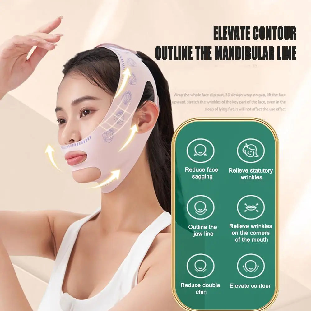 Chin and cheek slimming band for V-line lifting and anti-wrinkle care