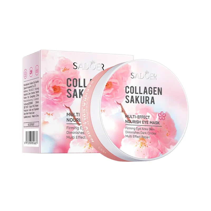60x Sakura Collagen Eye Masks – Target dark circles, puffiness & fine lines. Hydrate and firm for a refreshed look