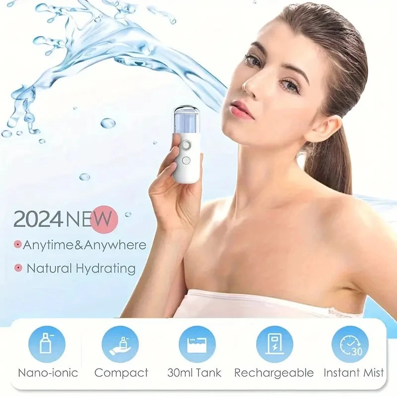 Mini Facial Humidifier – USB Rechargeable & Skin-Friendly