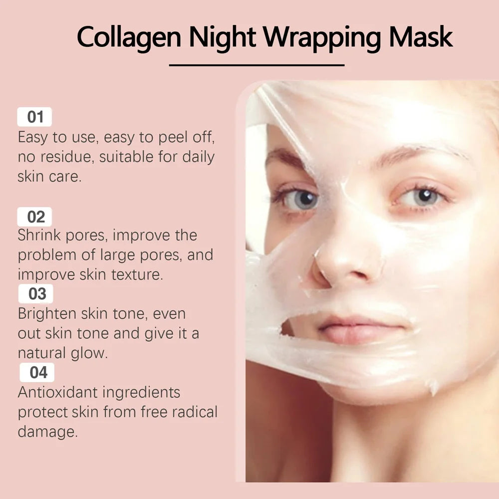 Collagen Overnight Peel-Off Mask – Deep Hydration & Night Care Skincare Set